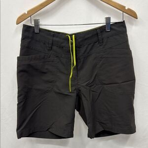 MEC Athletic Shorts Black Yellow Streamlined Fit